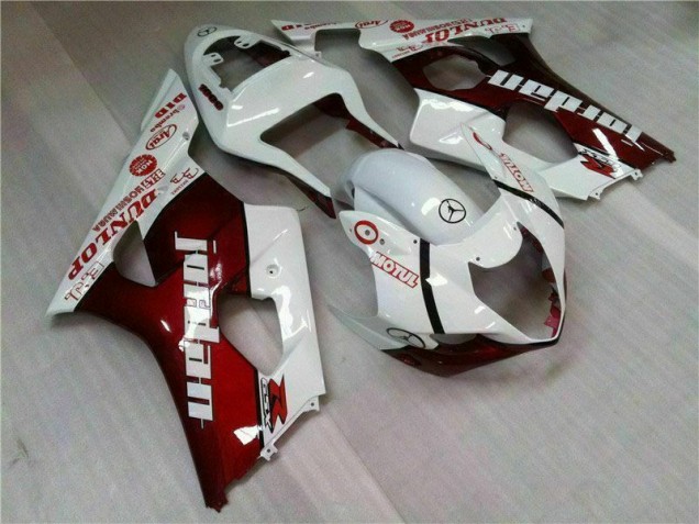 2003-2004 Rot Weiß Suzuki GSXR 1000 Motorrad Verkleidungen 2003-2004 Rot Weiß Suzuki GSXR 1000 Motorrad Verkleidungen