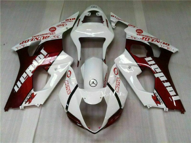 2003-2004 Rot Weiß Suzuki GSXR 1000 Motorrad Verkleidungen 2003-2004 Rot Weiß Suzuki GSXR 1000 Motorrad Verkleidungen