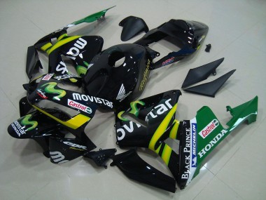 2003-2004 Schwarz Movistar Honda CBR600RR Motorrad Verkleidung