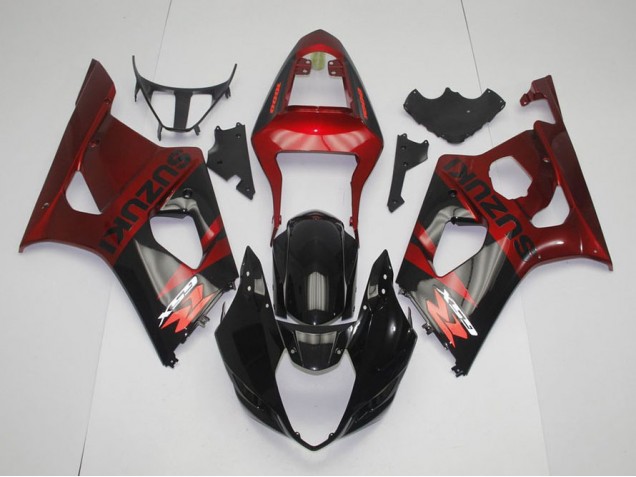 2003-2004 Schwarz Rot Suzuki GSXR 1000 Motorrad Verkleidung