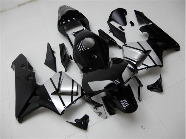 2003-2004 Schwarz Silber Honda CBR600RR Motorrad Verkleidung 2003-2004 Schwarz Silber Honda CBR600RR Motorrad Verkleidung