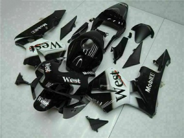 2003-2004 Schwarz West Honda CBR600RR Motorrad Verkleidung