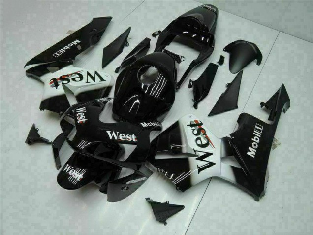 2003-2004 Schwarz West Honda CBR600RR Motorrad Verkleidung 2003-2004 Schwarz West Honda CBR600RR Motorrad Verkleidung