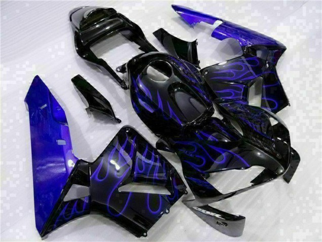 2003-2004 Schwarz mit Blaur Flamme Honda CBR600RR Motorrad Verkleidung 2003-2004 Schwarz mit Blaur Flamme Honda CBR600RR Motorrad Verkleidung