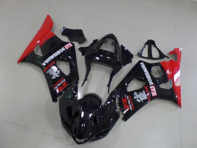 2003-2004 Schwarz und Rot Suzuki GSXR 1000 Motorrad Verkleidung 2003-2004 Schwarz und Rot Suzuki GSXR 1000 Motorrad Verkleidung
