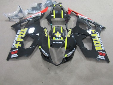 2003-2004 Schwarzer Rizla Suzuki GSXR 1000 Motorrad Verkleidung