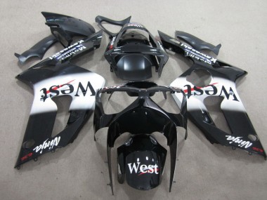 2003-2004 Schwarzer West Ninja 636 Kawasaki ZX6R Motorrad Verkleidung