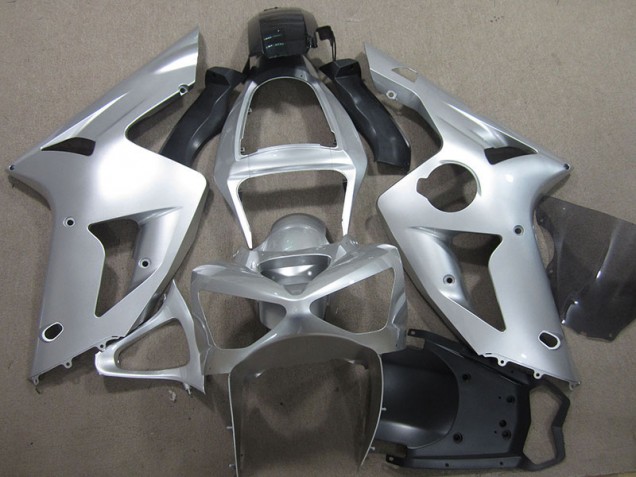 2003-2004 Silber Kawasaki ZX6R Motorrad Verkleidung 2003-2004 Silber Kawasaki ZX6R Motorrad Verkleidung