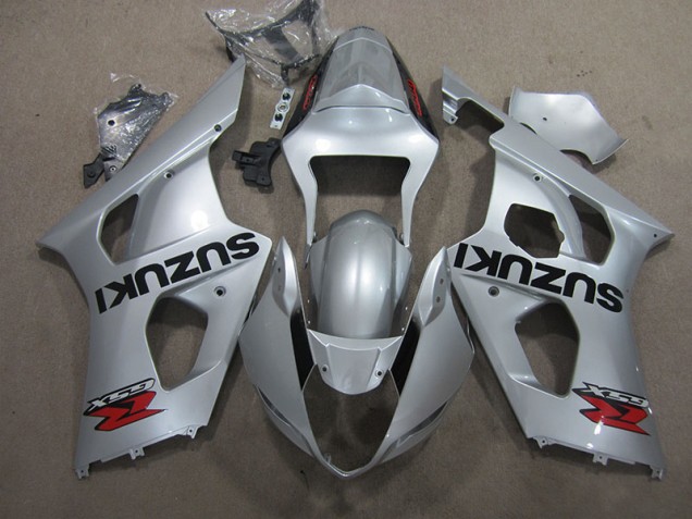2003-2004 Silber Suzuki GSXR 1000 Motorrad Verkleidungen 2003-2004 Silber Suzuki GSXR 1000 Motorrad Verkleidungen