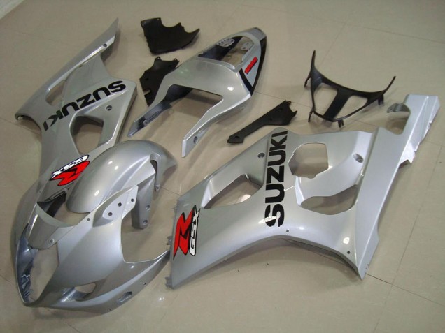 2003-2004 Silber Suzuki GSXR 1000 Motorrad Vollverkleidung 2003-2004 Silber Suzuki GSXR 1000 Motorrad Vollverkleidung