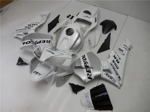 2003-2004 Silber Weiß Schwarz Repsol Honda CBR600RR Motorrad Verkleidung