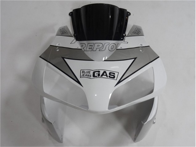 2003-2004 Silver Weiß Schwarz Repsol Honda CBR600RR Motorrad Verkleidung