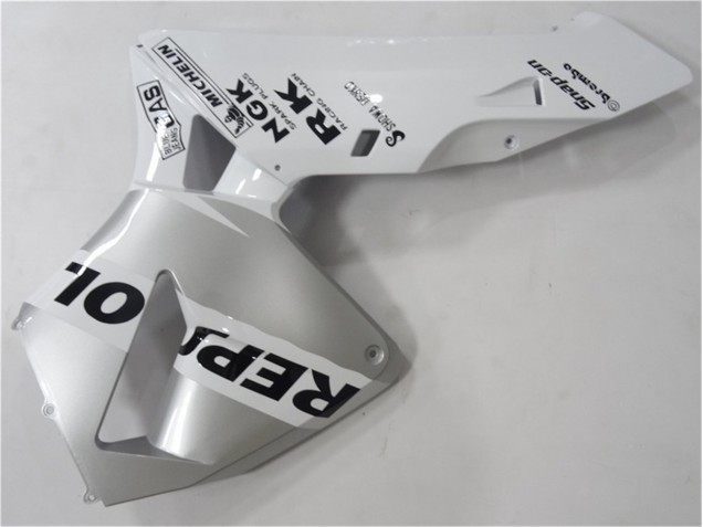 2003-2004 Silver Weiß Schwarz Repsol Honda CBR600RR Motorrad Verkleidung