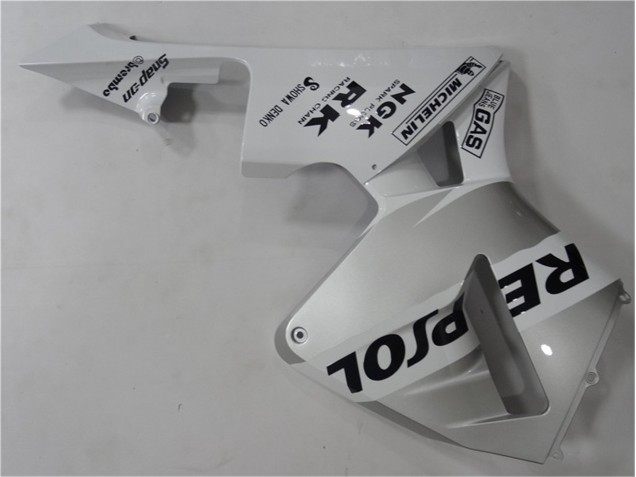 2003-2004 Silver Weiß Schwarz Repsol Honda CBR600RR Motorrad Verkleidung