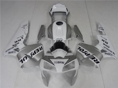 2003-2004 Silver Weiß Schwarz Repsol Honda CBR600RR Motorrad Verkleidung