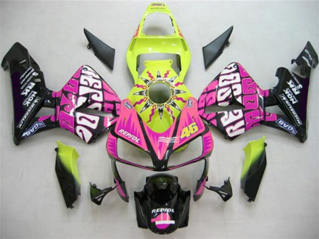 2003-2004 Valentino Rossi Honda CBR600RR Motorrad Verkleidung 2003-2004 Valentino Rossi Honda CBR600RR Motorrad Verkleidung