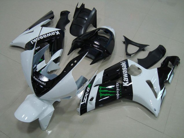 2003-2004 Weiß Monster Kawasaki ZX6R Motorrad Verkleidung 2003-2004 Weiß Monster Kawasaki ZX6R Motorrad Verkleidung