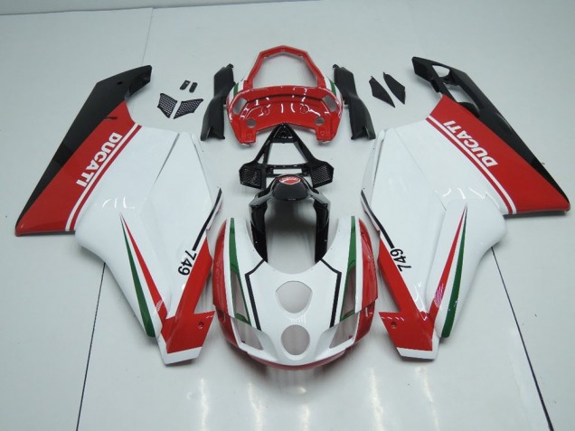 2003-2004 Weiß Rot mit Tail Open Ducati 749 999 Motorrad Verkleidung 2003-2004 Weiß Rot mit Tail Open Ducati 749 999 Motorrad Verkleidung