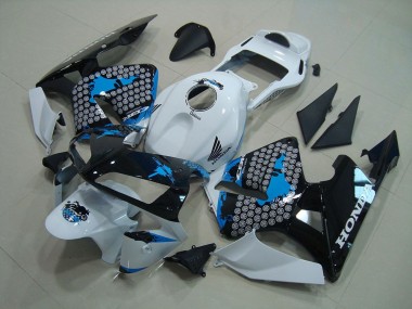 2003-2004 Weiß Schwarz Blau Honda CBR600RR Motorrad Verkleidung