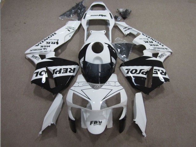 2003-2004 Weiß Schwarz Repsol Honda CBR600RR Motorrad Verkleidung 2003-2004 Weiß Schwarz Repsol Honda CBR600RR Motorrad Verkleidung