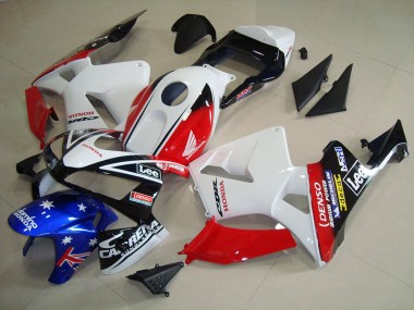 2003-2004 Weiß Schwarz Rot Lee Honda CBR600RR Motorrad Verkleidung