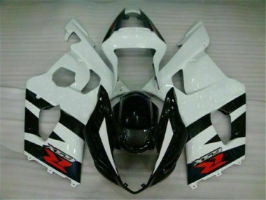 2003-2004 Weiß Schwarz Suzuki GSXR 1000 Motorrad Vollverkleidung