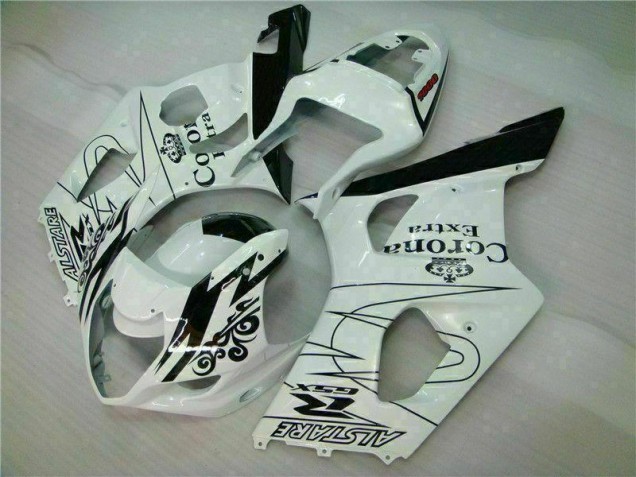 2003-2004 Weiß Suzuki GSXR 1000 Motorrad Vollverkleidung 2003-2004 Weiß Suzuki GSXR 1000 Motorrad Vollverkleidung