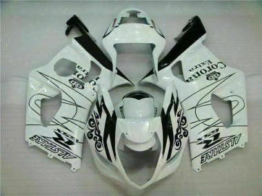 2003-2004 Weiß Suzuki GSXR 1000 Motorrad Vollverkleidung
