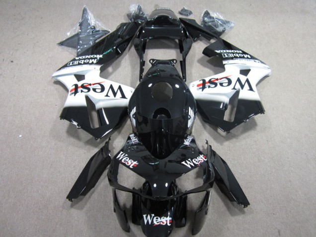 2003-2004 West Weiß Schwarz Honda CBR600RR Motorrad Verkleidung 2003-2004 West Weiß Schwarz Honda CBR600RR Motorrad Verkleidung