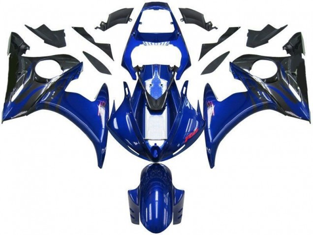 2003-2005 Blau Schwarz Yamaha YZF R6 Motorrad Verkleidungen 2003-2005 Blau Schwarz Yamaha YZF R6 Motorrad Verkleidungen