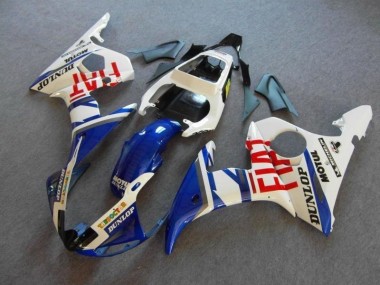 2003-2005 Blau Weiß Fiat Yamaha YZF R6 Motorrad Verkleidung