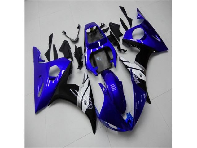 2003-2005 Blau Weiß Schwarz Yamaha YZF R6 Motorrad Verkleidung