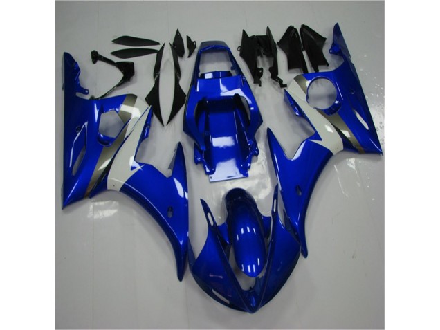 2003-2005 Blau Weiß Yamaha YZF R6 Motorrad Vollverkleidung 2003-2005 Blau Weiß Yamaha YZF R6 Motorrad Vollverkleidung