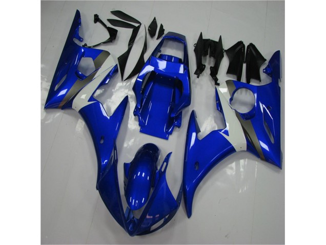2003-2005 Blau Weiß Yamaha YZF R6 Motorrad Vollverkleidung 2003-2005 Blau Weiß Yamaha YZF R6 Motorrad Vollverkleidung
