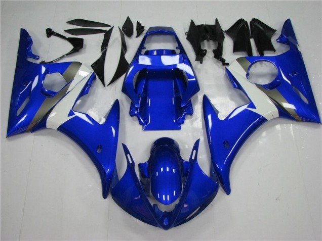 2003-2005 Blau Weiß Yamaha YZF R6 Motorrad Vollverkleidung 2003-2005 Blau Weiß Yamaha YZF R6 Motorrad Vollverkleidung