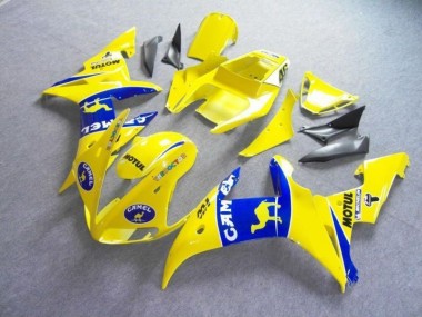2003-2005 Gelb Blau Motul Camel Yamaha YZF R6 Motorrad Verkleidung