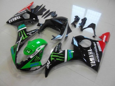 2003-2005 Grünes Monster Yamaha YZF R6 Motorrad Verkleidung