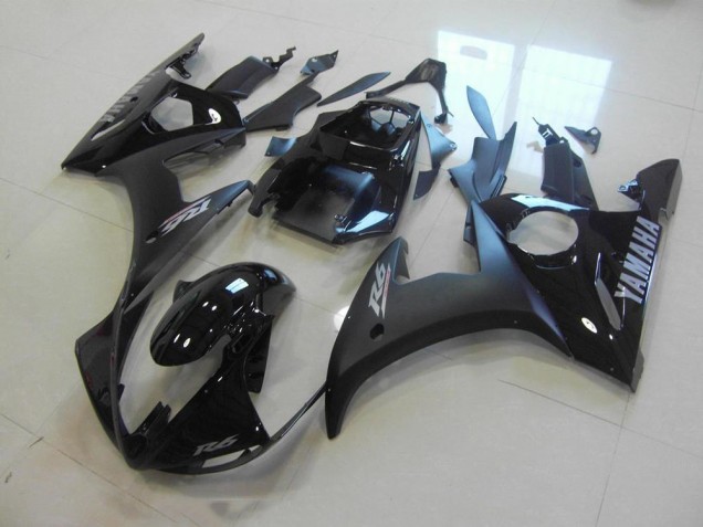 2003-2005 Matt Schwarz Glänzend Schwarz Yamaha YZF R6 Motorrad Verkleidung 2003-2005 Matt Schwarz Glänzend Schwarz Yamaha YZF R6 Motorrad Verkleidung