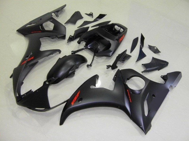 2003-2005 Matt Schwarze und rote Aufkleber Yamaha YZF R6 Motorrad Verkleidung 2003-2005 Matt Schwarze und rote Aufkleber Yamaha YZF R6 Motorrad Verkleidung