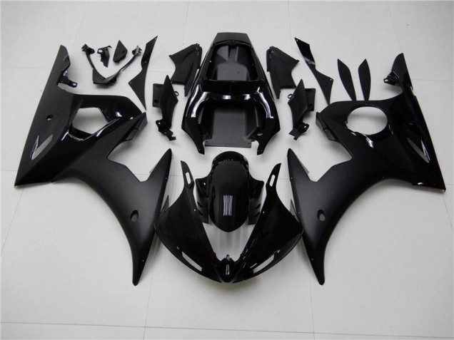 2003-2005 Matt schwarz glänzend Yamaha YZF R6 Motorrad Verkleidung 2003-2005 Matt schwarz glänzend Yamaha YZF R6 Motorrad Verkleidung