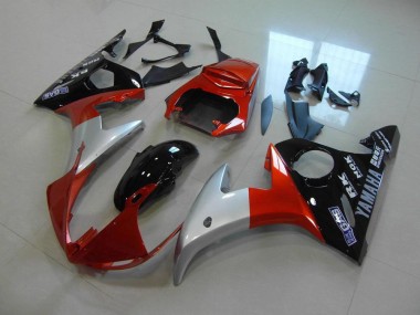 2003-2005 Orange Silber Schwarz Yamaha YZF R6 Motorrad Verkleidung