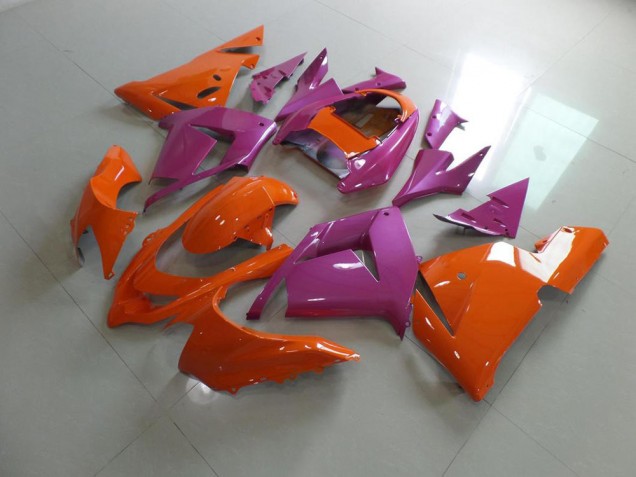 2003-2005 Orange und Rosa Kawasaki ZX10R Motorrad Verkleidung 2003-2005 Orange und Rosa Kawasaki ZX10R Motorrad Verkleidung