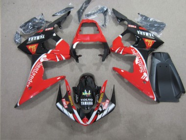 2003-2005 Rot Schwarz SantUnder Yamaha YZF R6 Motorrad Verkleidung