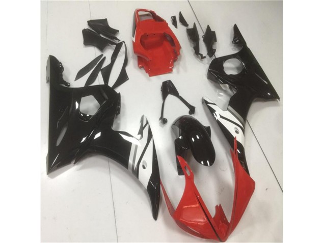 2003-2005 Rot Schwarz Weiß Yamaha YZF R6 Motorrad Verkleidung 2003-2005 Rot Schwarz Weiß Yamaha YZF R6 Motorrad Verkleidung