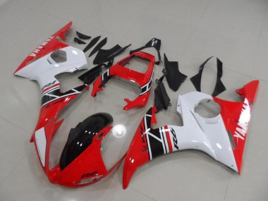 2003-2005 Rot Weiß Schwarz Yamaha YZF R6 Motorrad Verkleidungen