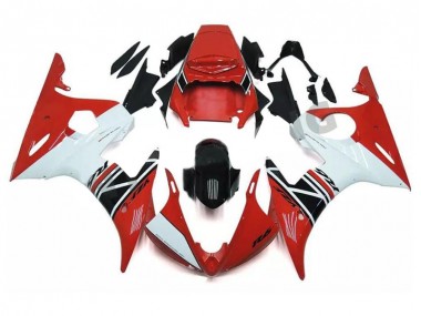 2003-2005 Rot Weiß Schwarz Yamaha YZF R6 Motorrad Vollverkleidung