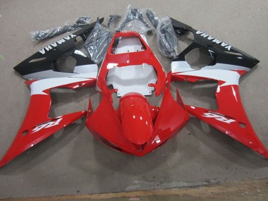 2003-2005 Rot Weiß Yamaha YZF R6 Motorrad Verkleidung & Plastik