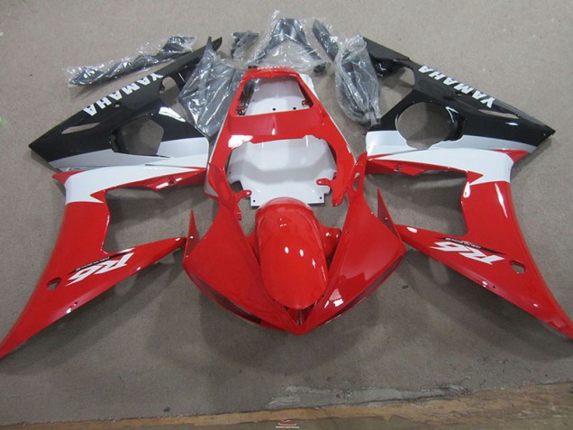 2003-2005 Rot Weiß Yamaha YZF R6 Motorrad Verkleidung & Plastik 2003-2005 Rot Weiß Yamaha YZF R6 Motorrad Verkleidung & Plastik