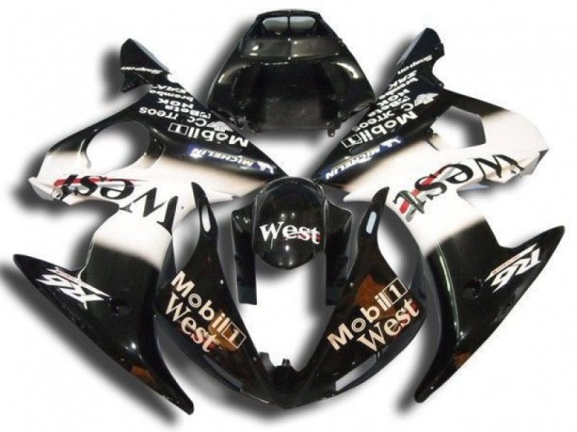 2003-2005 Schwarz Mobil West Yamaha YZF R6 Motorrad Verkleidung 2003-2005 Schwarz Mobil West Yamaha YZF R6 Motorrad Verkleidung