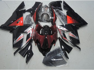 2003-2005 Schwarz Rot Kawasaki ZX10R Motorrad Verkleidung